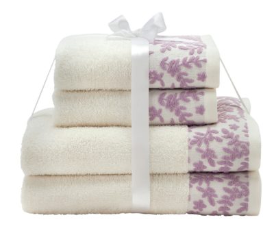Collection - Floral Border 4 Piece - Towel Bale